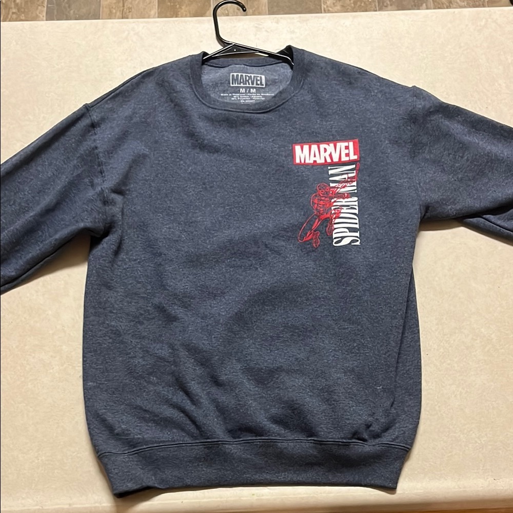 Marvel Men's Gray Spider-Man Sweater